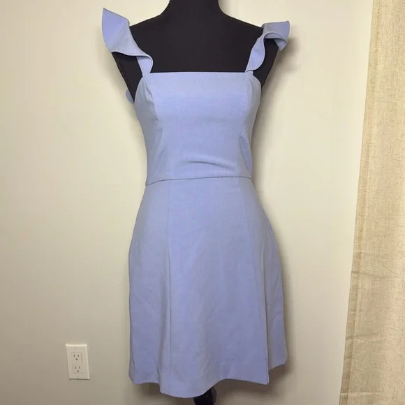 Women Plain Casual Mini Dress, Dusty Blue - Picture 2 of 9